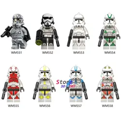 50 шт. Star Wars First Order Stormtrooper Rebel Клон Trooper армии CloneTrooper робота рисунок строительный блок для детей игрушки