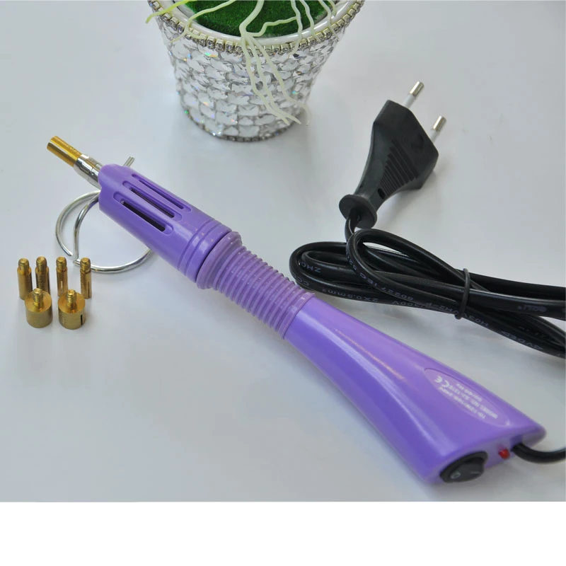 

Fast Heated Hotfix Iron-on Wand Heat-fix Tool Rhinestone Applicator Purple / Pink Choice Hot Fix Applicator