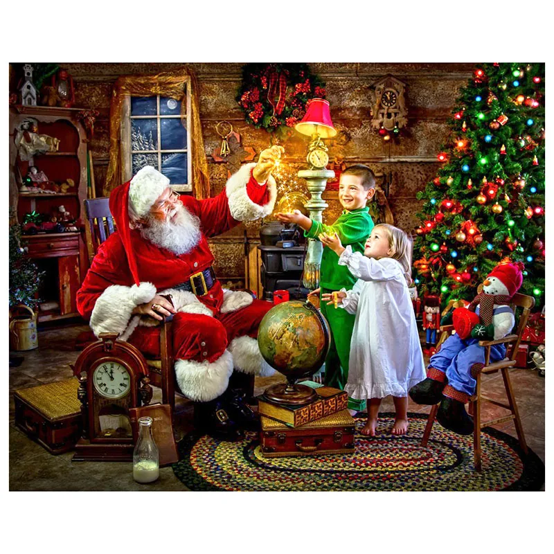

2017 HOT SALE 5D DIY Diamond Painting "Christmas" Embroidery Full ROUND Diamond Cross Stitch Rhinestone Mosaic Decor FOR GIFT 2