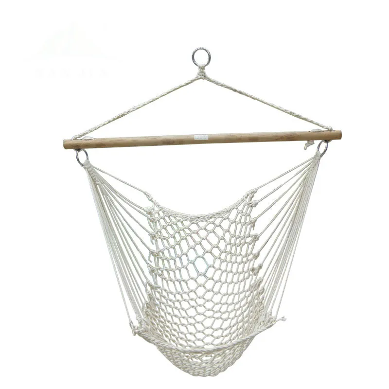 High quality mesh chandelier bedroom chair comfort cotton rope outdoor swing hanging chair home adult cradle chair
