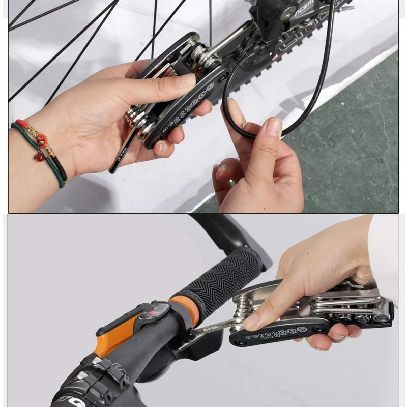 ROCKBROS 16 в 1 Набор инструментов для велосипеда, Горный Дорожный велосипед, многофункциональный ремонтный набор инструментов, шестигранный спицевой ключ, велосипедные отвертки, инструменты 2 стиля