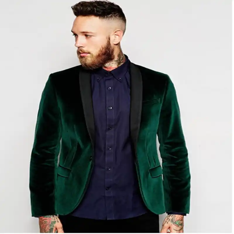 green velvet blazer men