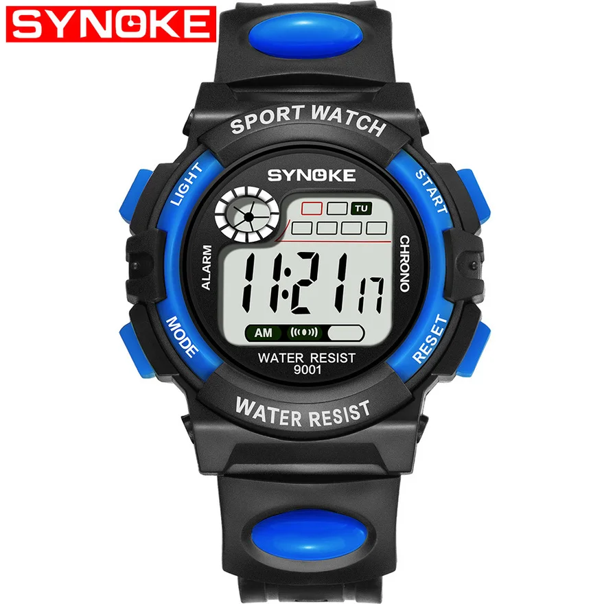 SYNOKE Спорт студент, дети, часы Дети часы обувь для мальчиков девочек часы ребенок цифровые наручные электронные часы подарок