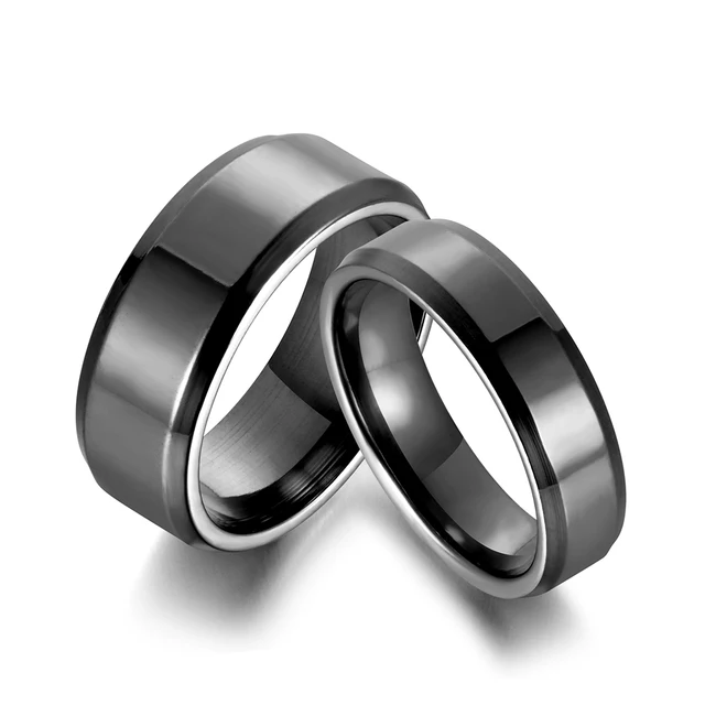 Fashion Stainless Steel Glossy Rings For Women Men Simple Couple Titanium Steel Wedding Ring Jewelry Drop Shipping Anneau R18114