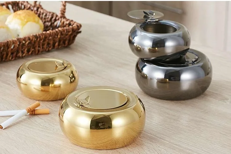 Personalized ashtray creative    thickening  drum ashtray with stainless steel stylish bar products0 - 