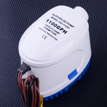 

Marine 12V 1100GPH 3.2A Automatic Submersible Bilge Auto Water Pump With Float Switch for boat hulls/bilges bait tanks