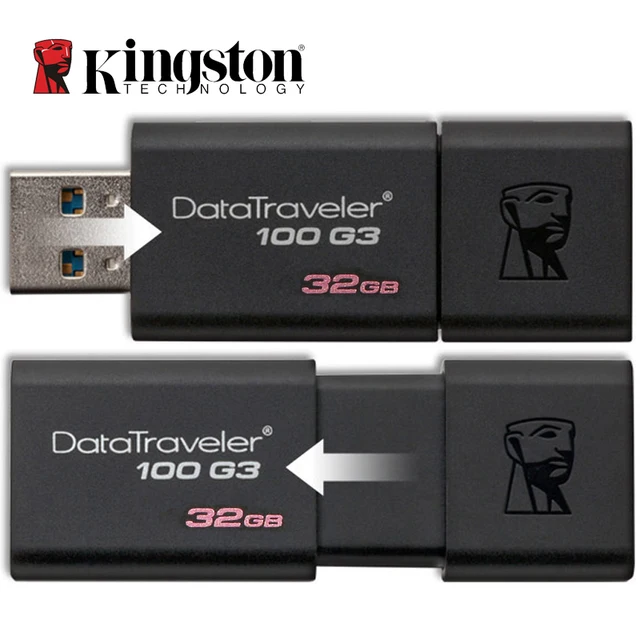 Kingston USB Flash Drives DT100G3 USB 3.0 Pendrive 64GB 32GB 16GB Pen