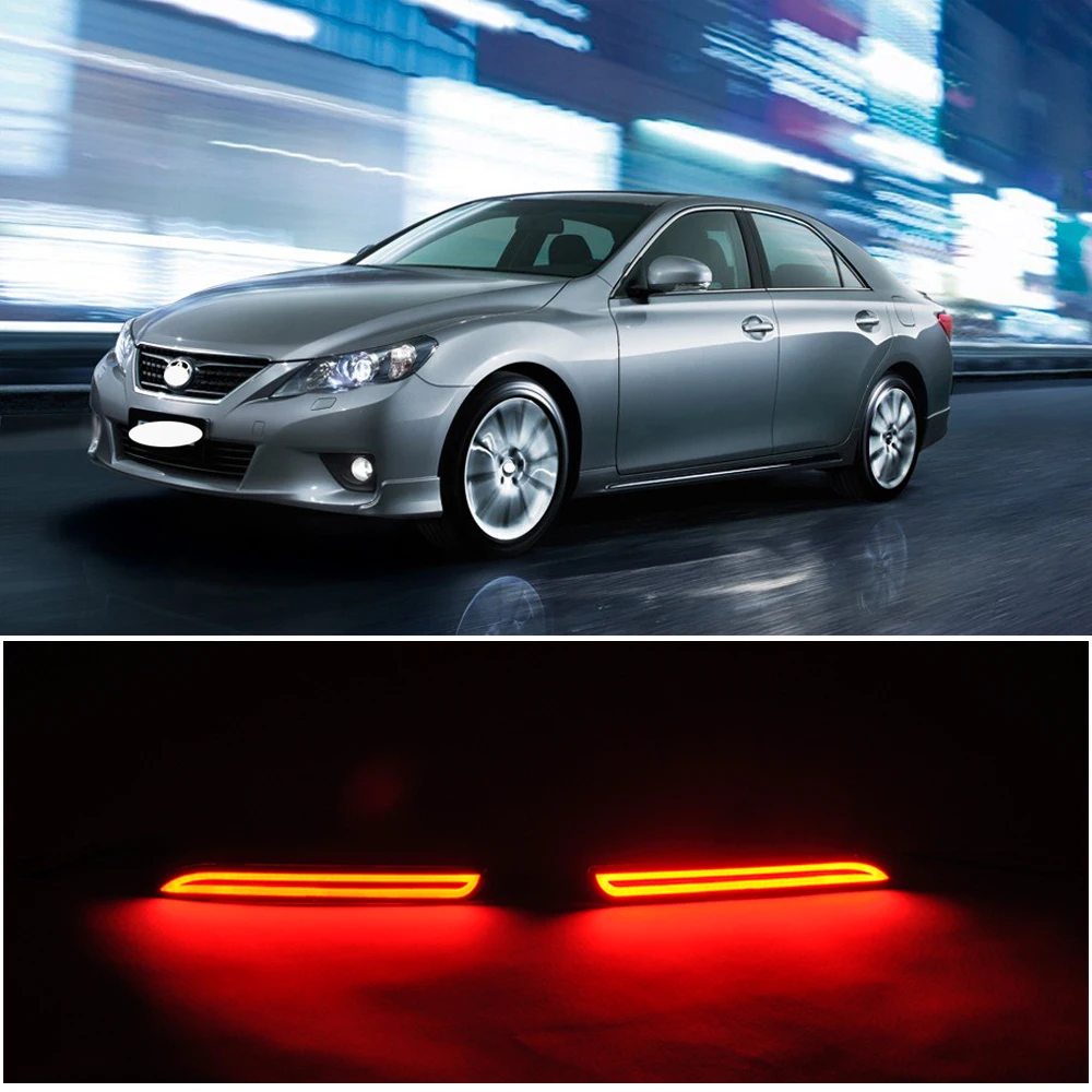 CAPQX For Camry Reiz WISH SIENNA Innova Venza Matrix EZ ISF GX470 RX300 LED Rear Bumper Reflector Fog Light Brake Warning | Автомобили и