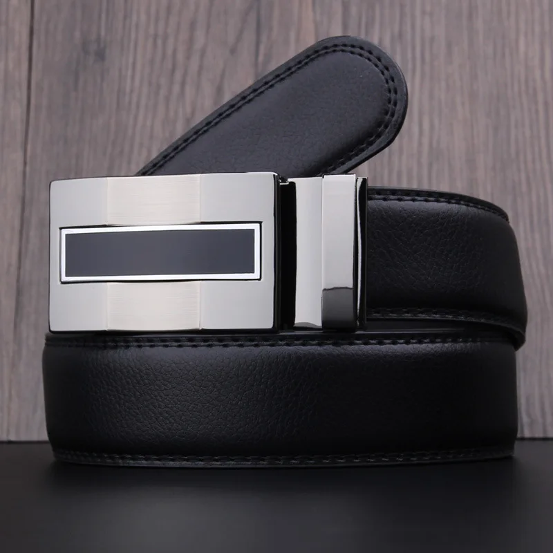 

Mens Fashion Genuine Leather Belt Men Belt Gold Automatic Buckle Luxury Black Strap Designer Belts Men High Quality