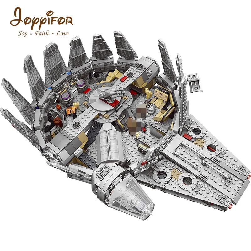 

1381pcs Factory Sale Price Star Wars Model Building Blocks Millennium Falcon Figure Compatible Technic Toys for Kids