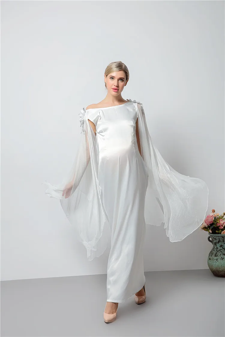 white elegant maternity dresses for photography pregnancy clothes maxi
