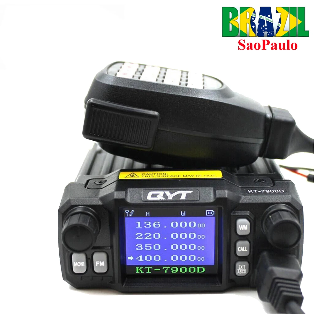 

QYT Mini Radio KT-7900D 25W Quad Band 136-174/220-260/350-390/400-480MHZ KT7900D Mobile Walkie Talkie + USB cable