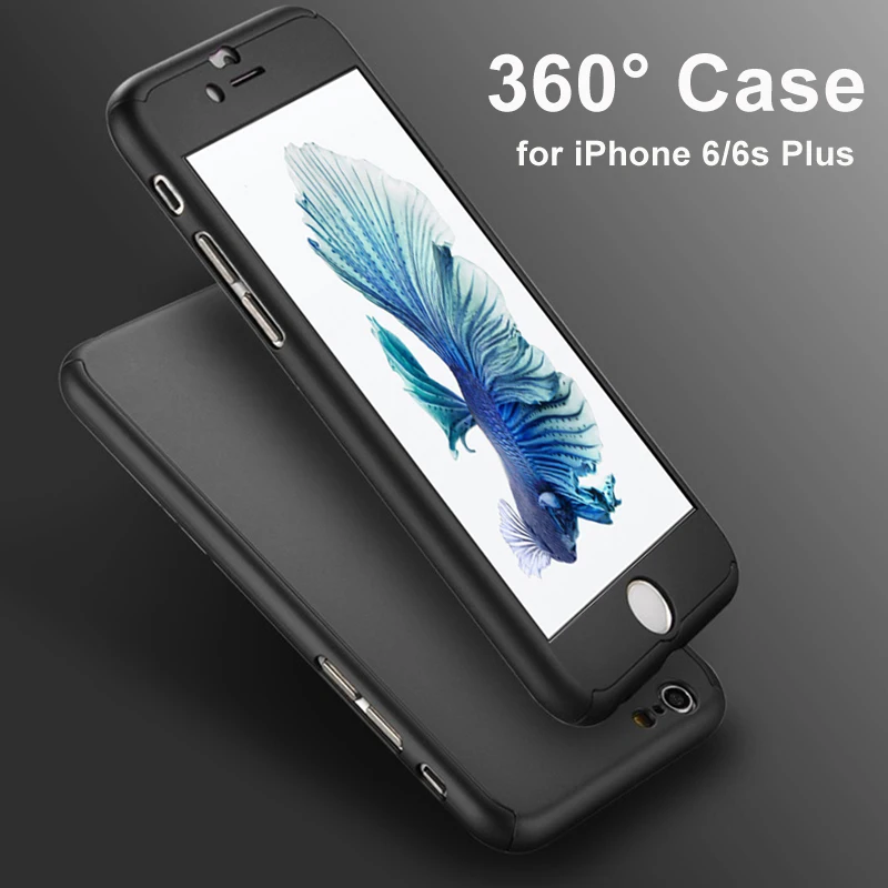 Твердый Чехол для iphone 8 6S 7 Plus с матовой отделкой 360 градусов|phone cases|case pluscase for |