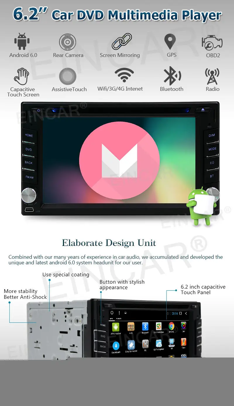 Cheap Quad Core Android 6.0 3G WIFI 6.2" Car Radio Stereo DVD Player GPS Navi+CAMERA 4 Cheap Quad Core Android 6.0 3G WIFI 6.2" Car Radio Stereo DVD Player GPS Navi+CAMERA 4