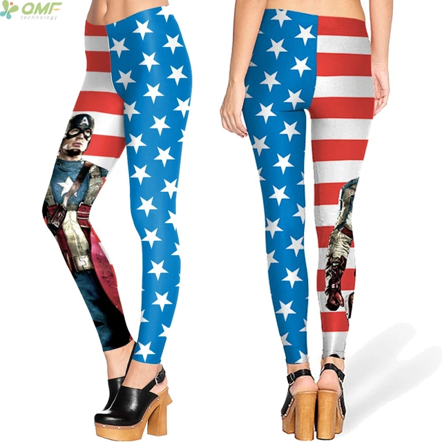 Cosplay Wonder Woman Print Women Leggings Fashion Casual Pencil Trouser