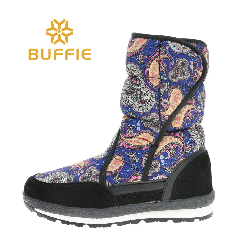 

2019 winter boots shoes new style print fabric sample selling only 4 pairs warm white fur inside strong outsole free shipping