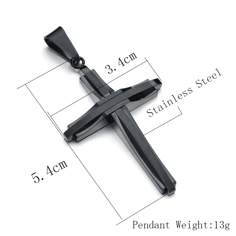 Punk-Pendant-50-CM-Chain-316L-Stainless-Steel-Necklace-Men-G