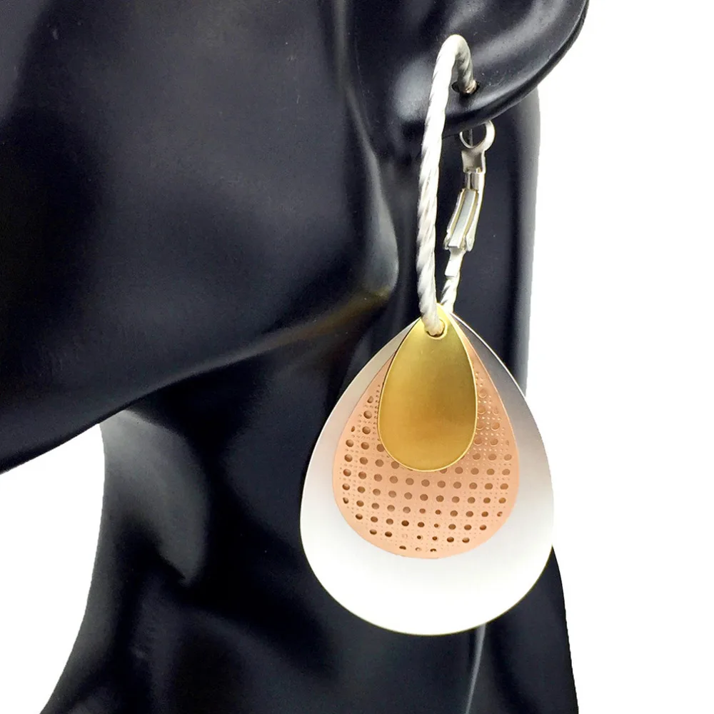 

Punk Multicolor Alloy Drop Dangle Earrings For Women Fashion Metal Statement Earrings Jewelry Brincos UKMOC