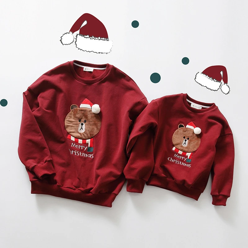 Conjuntos de Navidad para niñas, ropa a juego, suéteres, pijamas, ropa para  mamá y para mí, camisas de oso para bebé, como conjunto de papá|Trajes  iguales de familia| - AliExpress