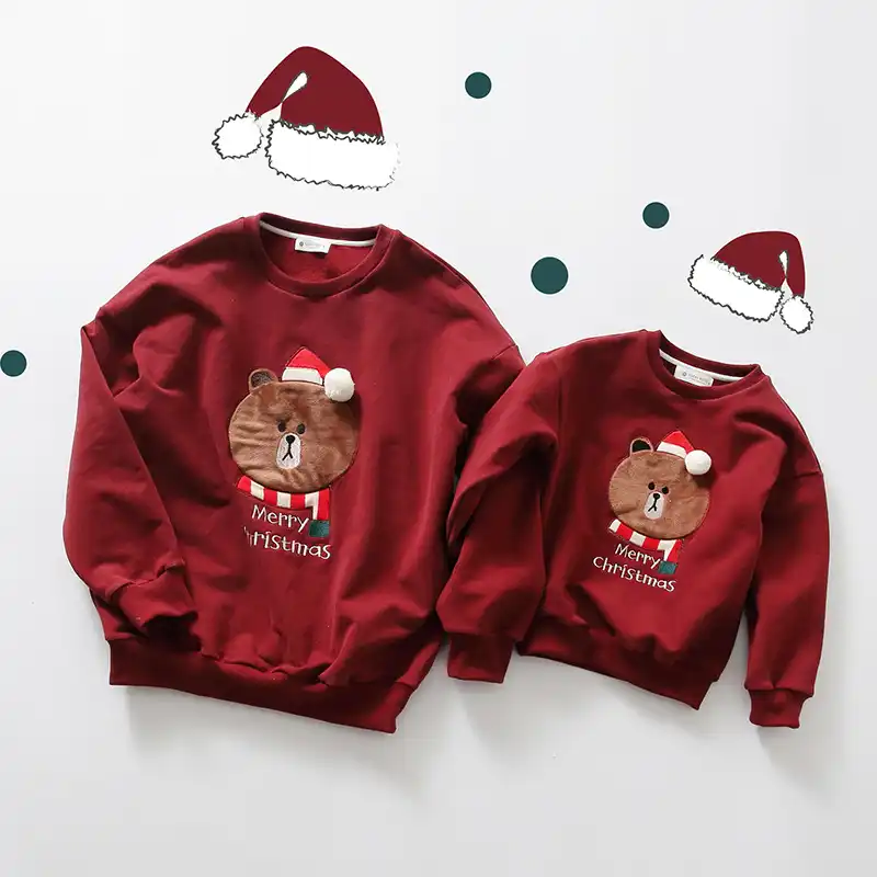 Trajes de Navidad para niñas, ropa para parejas, suéteres a juego, pijamas, ropa para mamá y yo, camisas de oso de bebé, como conjunto de papá
