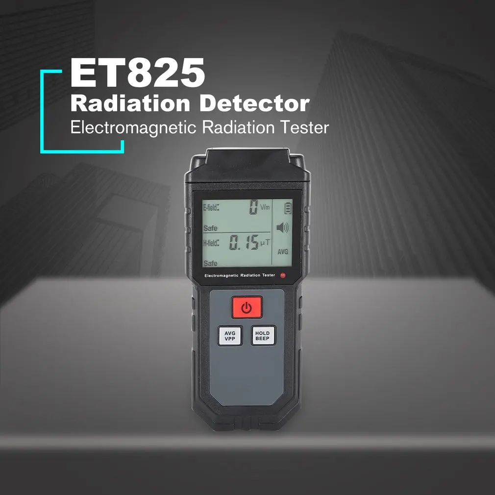 

ET825 Electromagnetic Radiation Tester Wave Radiation Detector EMF Meter Portable Practical Ultraviolet Light Gas Detection