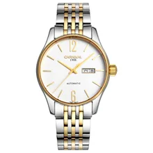 Новинка Для мужчин автоматические часы карнавал простой Бизнес Деловые часы Повседневное Сталь ремень 10ATM Diver наручные часы 8612 г