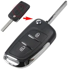 10/lot НОВЫЙ Изменения Флип Дистанционное Ключевые Shell 2 ПК с логотипом ДЛЯ citroen C4 C5 Автозапуск Fob Дело Shell Замена Лезвия CE536