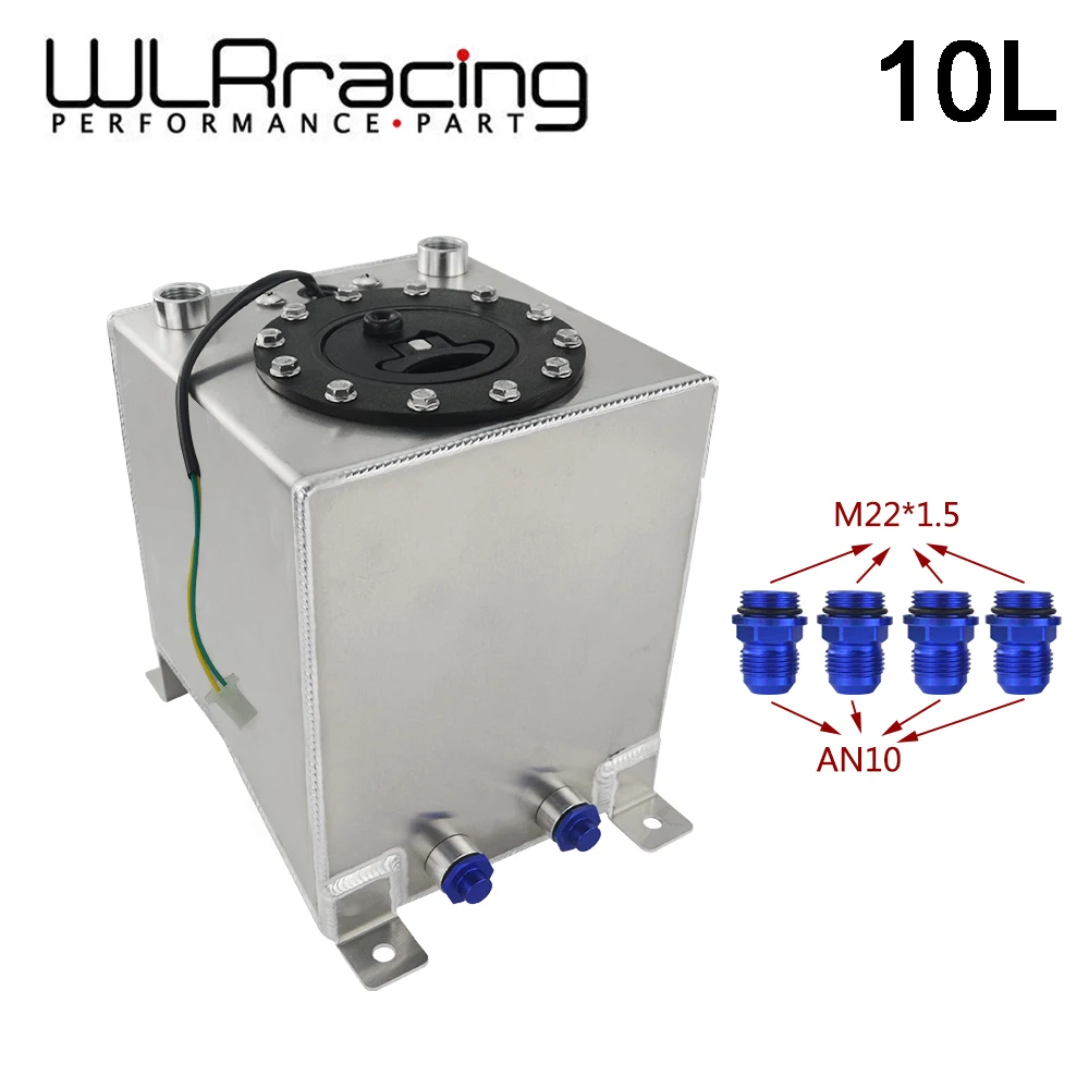 WLR RACING 10л алюминиевый топливный бак зеркальный элемент с пеной внутри/датчик