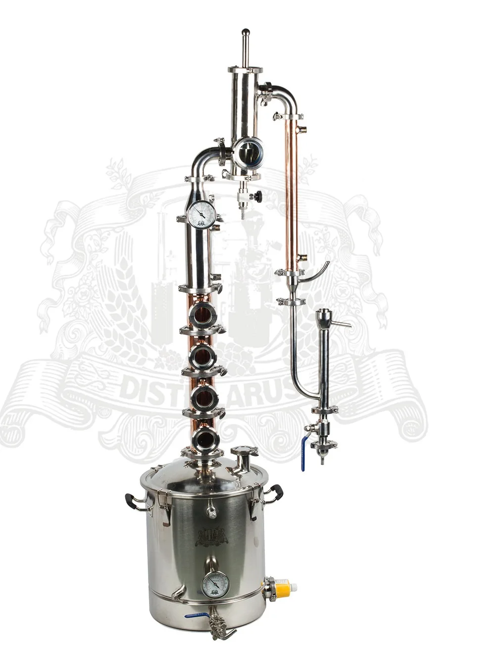 

55l - 38l Copper kit for distillation with Gin Basket