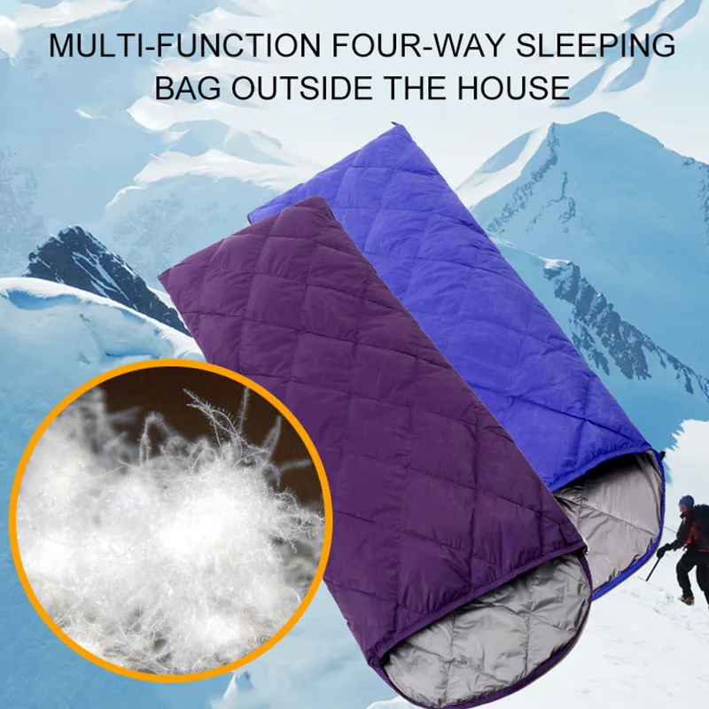 Best  Outdoor Adult Duck Down Sleeping Bag Ultra-Light Camping Warm Portable Envelope Spring And Autumn D