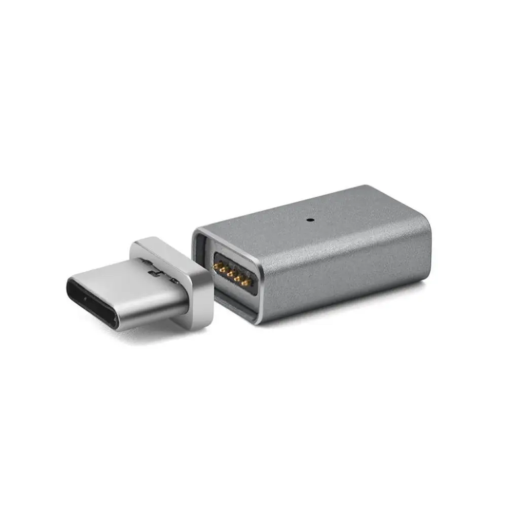 Gray YIESOM type-C Магнитный адаптер Micro USB Женский Тип C Мужской зарядное устройство конвертер для SAMSUNG Note 9 OnePlus 6 6T huawei mate 20 - Цвет: Gray