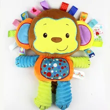 Free shipping Plush baby toys appease infants teddy appease towel grasping rattles, BB, multi-functional brinquedos para bebe