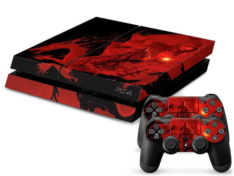 Free shipping for ps4 sticker red fire Skins for ...