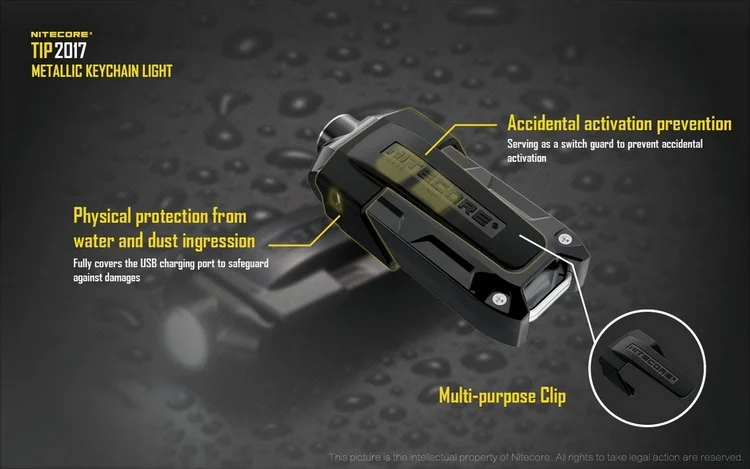 Скидка 20% Nitecore металлический USB Перезаряжаемый светильник с зажимом для ключей на открытом воздухе, для ежедневного кемпинга, походов, ночной рыбалки, EDC флэш-светильник