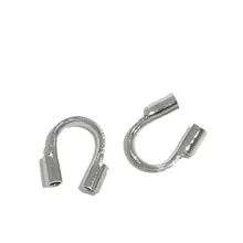 DoreenBeads Медные Провода Протекторы арочные Серебряный тон 5 мм x 5 мм(2/" x 2/8"), 20 штук Новинка