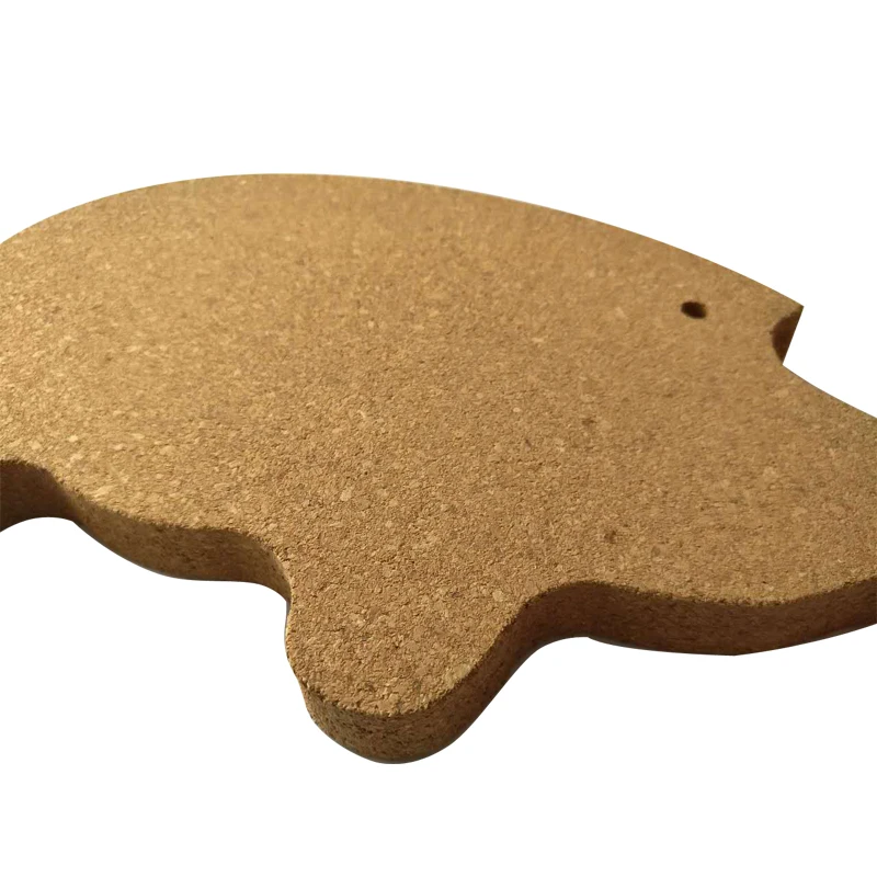 Pig Sharp Cork Wood Message Board Phellem Cork Wooden Bulletin Board Single Hard Wood Wall Thick with Hanging Double Sides