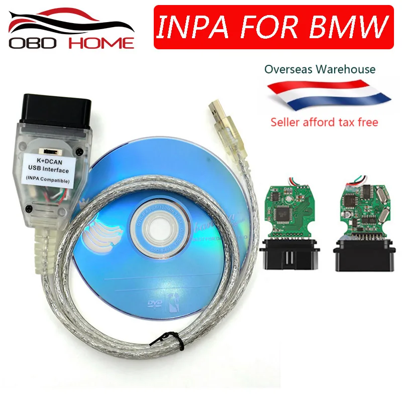 

2019 OBD2 For BMW INPA K+CAN K CAN INPA With FT232RL Chip with Switch for BMW INPA K DCAN USB Interface Cable With 20PIN for BMW