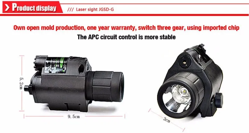 Vista e Led Montagem em Trilho para Glock Rifle de Caça Lanterna com 20mm Combinação Verde Vermelho Laser Picatinny 17 19 22 - 11 High Quality Esporte e Lazer
