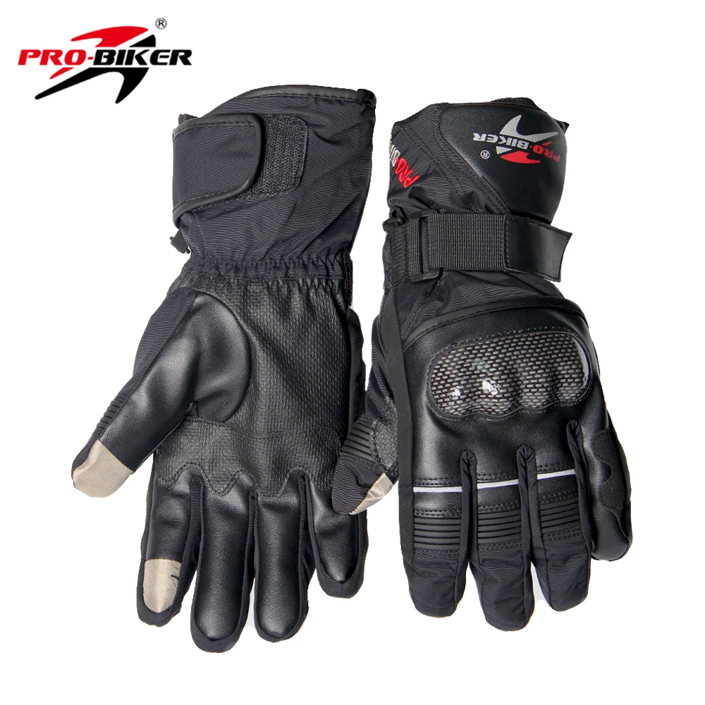 برو-السائق قفازات للدراجات النارية للماء الشتاء الحرارية الدافئة قفازات سباق الدراجات البخارية دراجة نارية التزلج على الجليد قفازات Guantes مو...