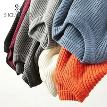 2018 Autumn And Winter fashion 5 colour Men's Knitting Unlined Upper Garment Ins Exceed Hop Solid Color Holes Lovers Sweater