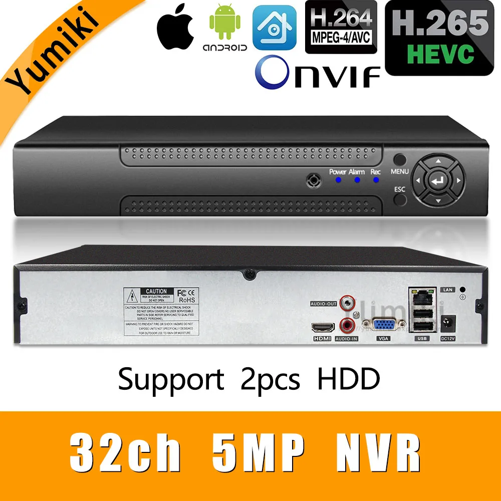  H.265 +/H.264 8ch * 4 K/32ch * 5.0MP/32ch * 1080 P NVR red video grabadora de 1080 P/720 P cámara I