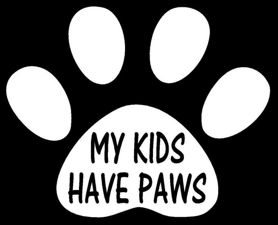 My Kids Have Paws Vinyl Decal Sticker Window Laptop Dog 12x8cm | Игрушки и хобби