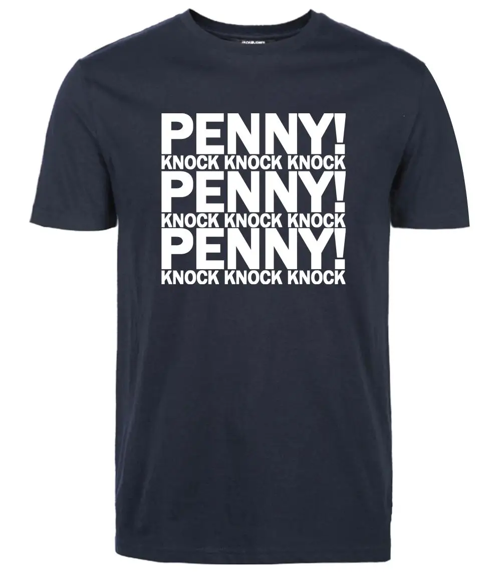 Лидер продаж, мужские футболки с надписью The Big Bang Theory PENNY KNOCK, высококачественные хипстерские футболки из хлопка, 8 цветов, Camisetas Hombre
