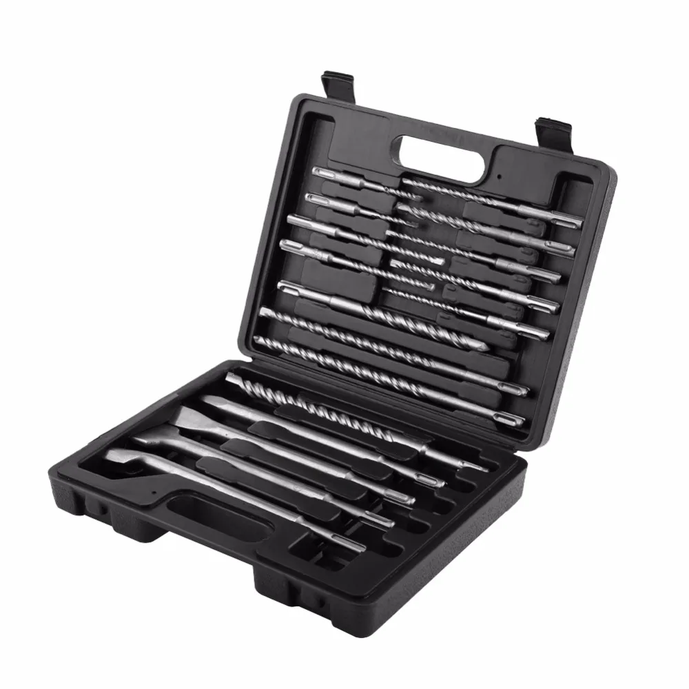 

17pcs Drill Bits and Chisels Set for Electric Rotary Hammers Concrete Drilling Grooving Tools Electric Hammer Drill Bits Set