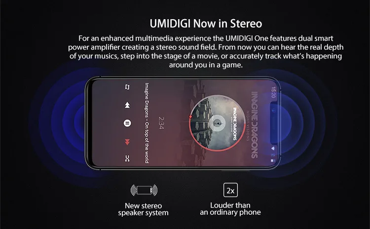 UMIDIGI UMI ONE 4GB RAM 32GB ROM Helio P23 MTK6763 2.0GHz Octa Core 5.9 Inch Incell HD+ Full Screen Dual Camera Android 8.1 4G LTE Smartphone