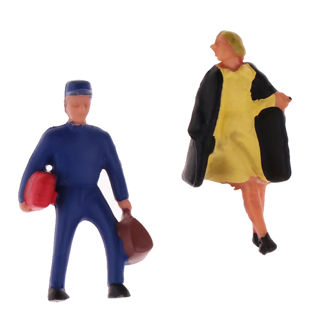 6x 1/87 HO Scale Painted Model People Passengers Characters Miniature Figures Architectural Model Human Plastic Scene Simulation