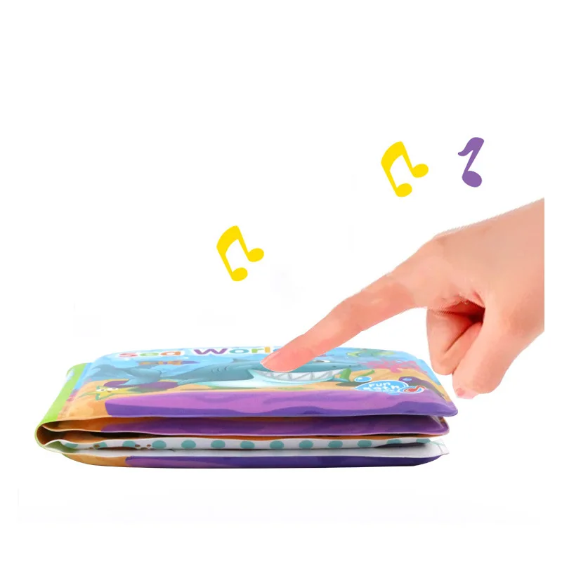 

Waterproof Bath Book Early Learning Cloth Book With BB Device Intelligence Development Dolphin happy farm EVA Floating Toy