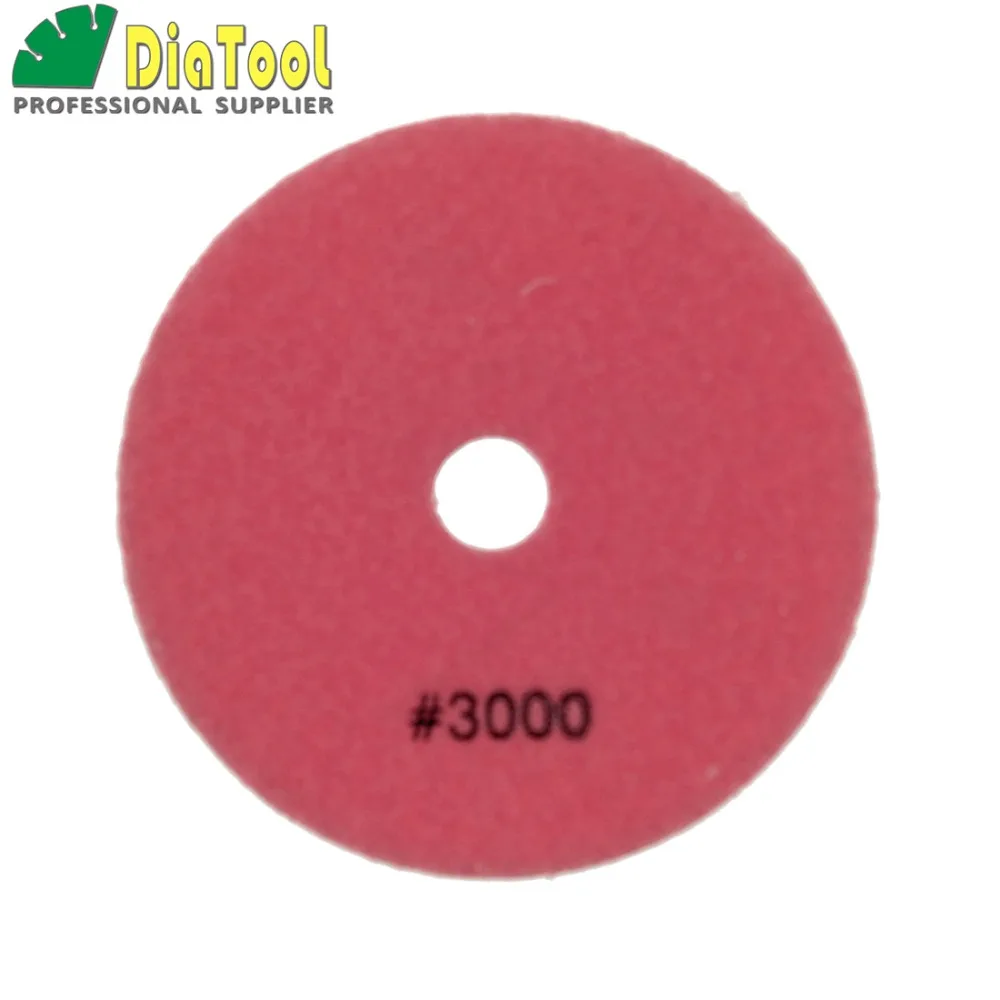 6PK 5" #3000 Diamond flexible Wet polishing pad for stone, Sanding discs for granite, Spiral type Diameter 125mm