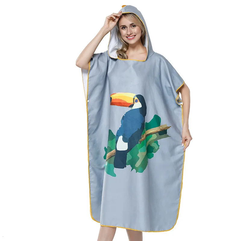 

New Women Man Diving Keep Warm Bathrobe Changing Robe Sport Towel Outdoor Hooded Beach Towel Hot Springs Swimsuit Sport Towel's