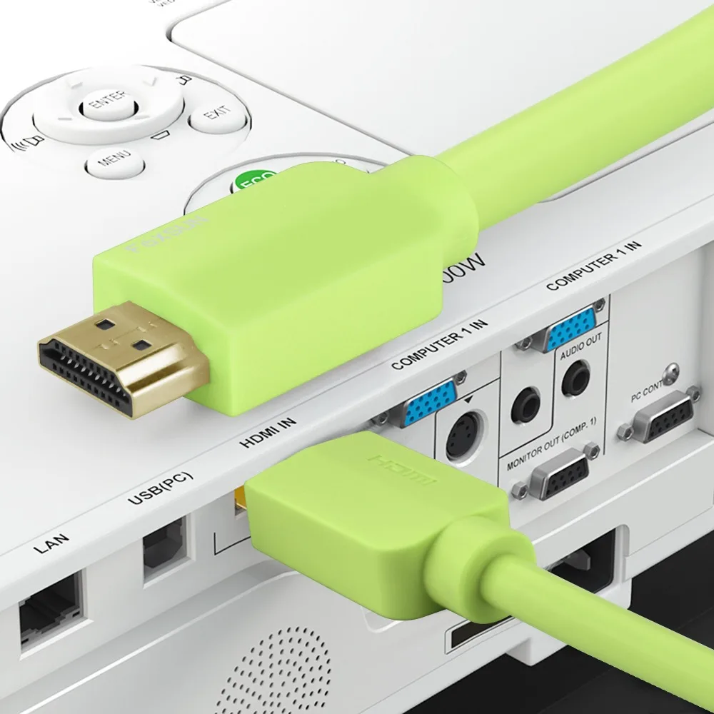 Foxsun hdmi cable [6.6 قدم/2 متر] فائقة hd (uhd) 4 كيلو hdmi 2.0 كابل 24 مطلية بالذهب موصلات و عالية القوة hdmi الحبل الأخضر